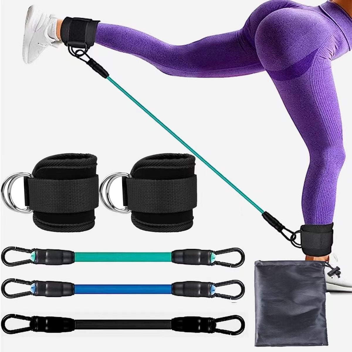 Ankle Strap Resistance Bands Hip Leg Strength Pull Rope Fitness Elastic Training Home Yoga Pilate Crossfit Workout Gym Equipm
