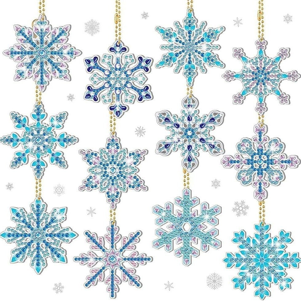 Diamond Painting, Acrylic Keychain Double-sided DIY Full Diamond Christmas Snowflake a625171c 48b9 4d5c acf0 11da3c1e9b3b 732