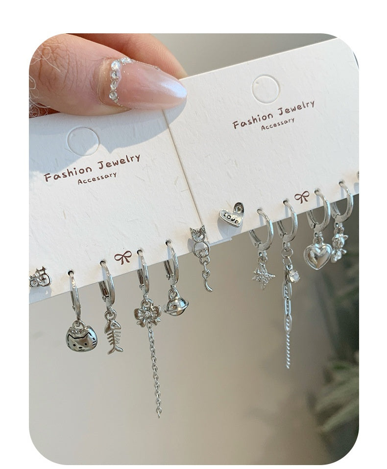 Minimalist Personality Love Butterfly Ear Clip Suit Female