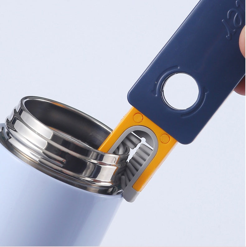 4 In 1 Bottle Gap Cleaner Brush Multifunctional Cup Cleaning Brushes Water Bottles Clean Tool Mini Silicone U-shaped Brush Kitchen Gadgets - HD Wireless Product #3