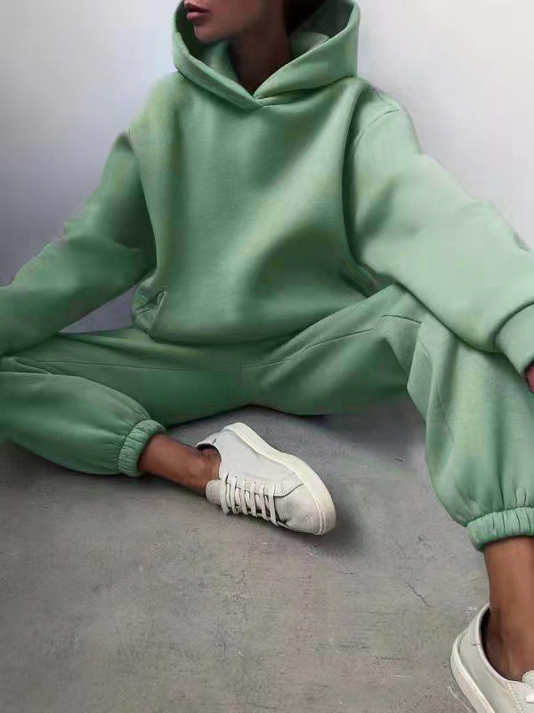 Simple Solid Color Hooded Casual Suit a74e99d9 4a6e 41fb 8cdf 9217ec6eed4f