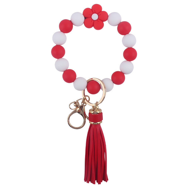 Cartoon Silicone Flower Bracelet Keychain a77c0f17 ae92 4df9 8fdd c5480b9c5f33