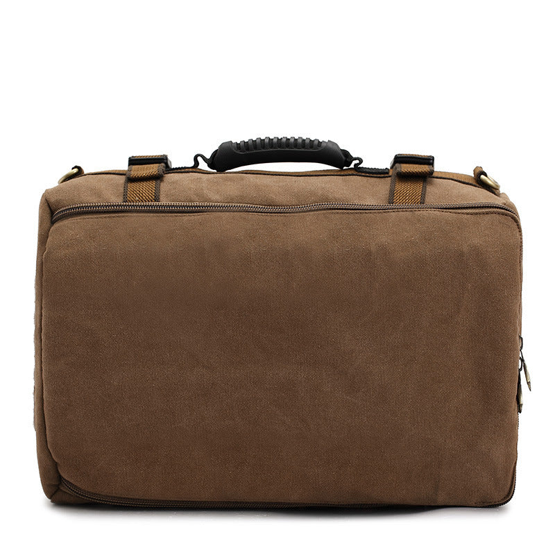 Men Canvas Backpack Huge Travel School Shoulder Computer Backpack Functional Versatile Bags Multifunctional Laptop Bag a7b8e2