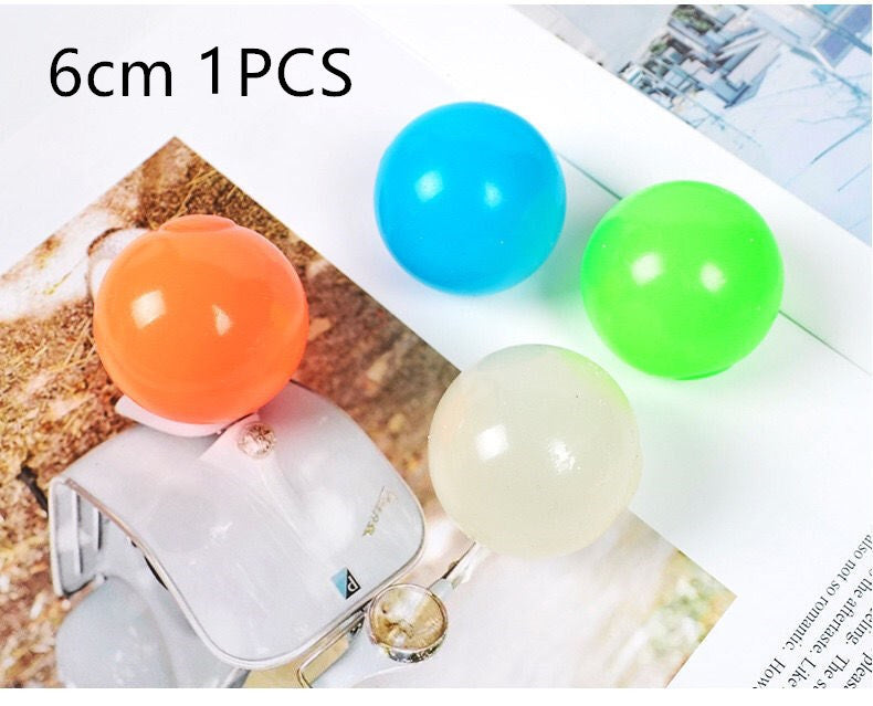 Luminous Sticky Ball Toys Sticky Wall Home Party Games Glow In The Dark Novelty Toys Decompression Squeeze Toy a82b7f57 4afa