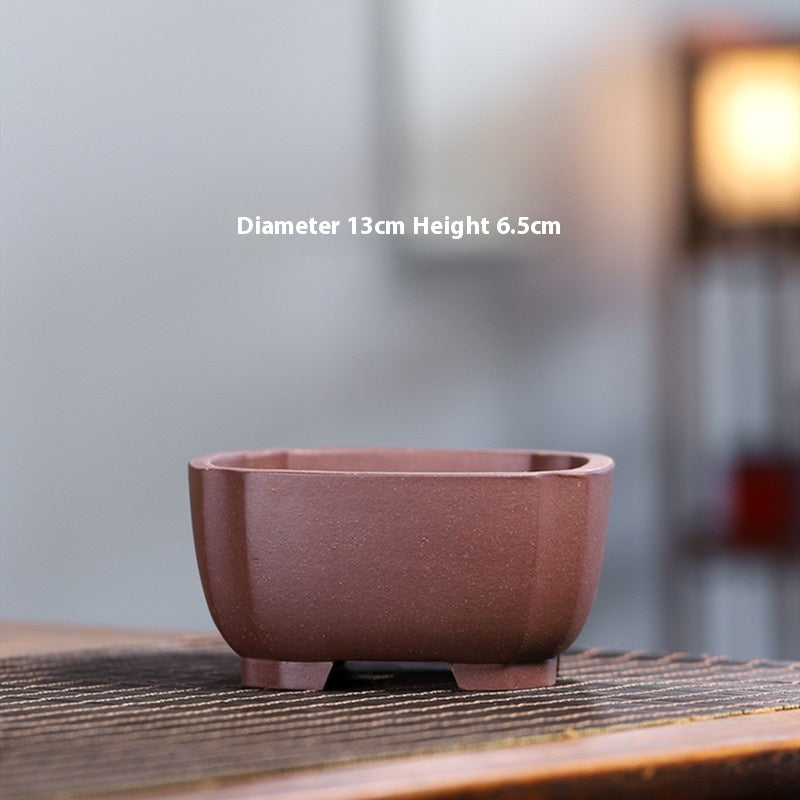 Yixing Purple Sand Small Flower Pot Stoneware Breathable a8a16815 fc8b 4fc1 9361 d9ea80788fe2