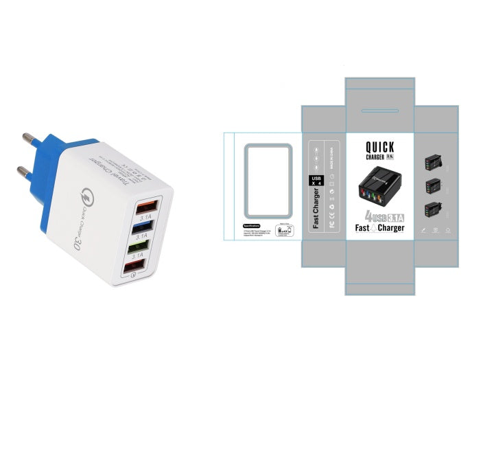 USB Charger Quick Charge 3.0 4 Phone Adapter For Tablet Portable Wall Mobile Charger Fast Charger - 图片 13