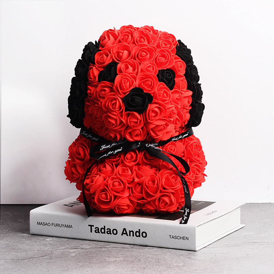Creative Style Rose Dog Doll Christmas Gift Decoration a9597d18 c6fe 4390 b415 946d0991ac1b