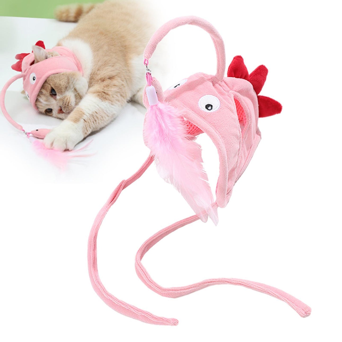 New Head Wearing Feather Funny Cat Stick Funny Cat Toy Stick Gray Big Eye Pet Toys Pet Products a95e94ee 59d7 4e55 99a2 6198e