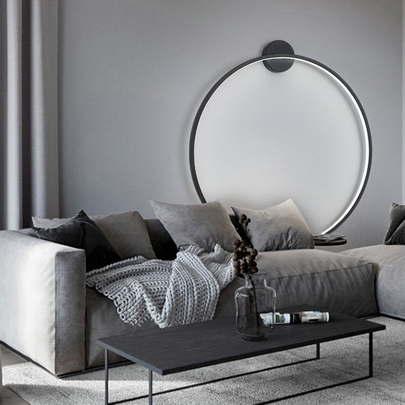 Minimalist Round Bedroom Bedside Lamp Wireless Living Room Sofa Background Wall Hotel Decorative Wall Lamp a96e7afb f5f7 4539