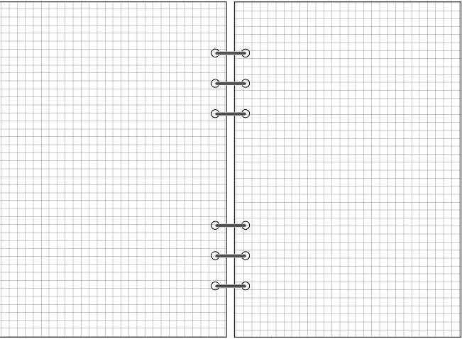 6-hole Notebook Loose-leaf Refill Blank Dot Matrix Horizontal Line - 图片 12