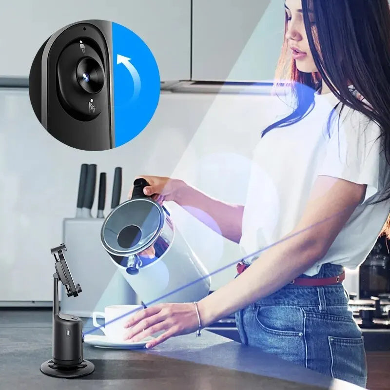 360 Auto Face Tracking Gimbal AI Smart Gimbal Face Tracking Auto Phone Holder For Smartphone Video Vlog Live Stabilizer Tripod - 图片 3