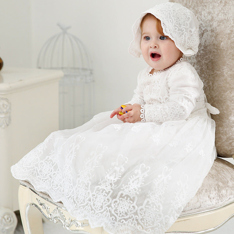 Children's Long Dress Baby Girl Baby Wedding Dress Dress Baptism Dress aadc31bf 81f9 4ea1 b7e2 3d024bca2242