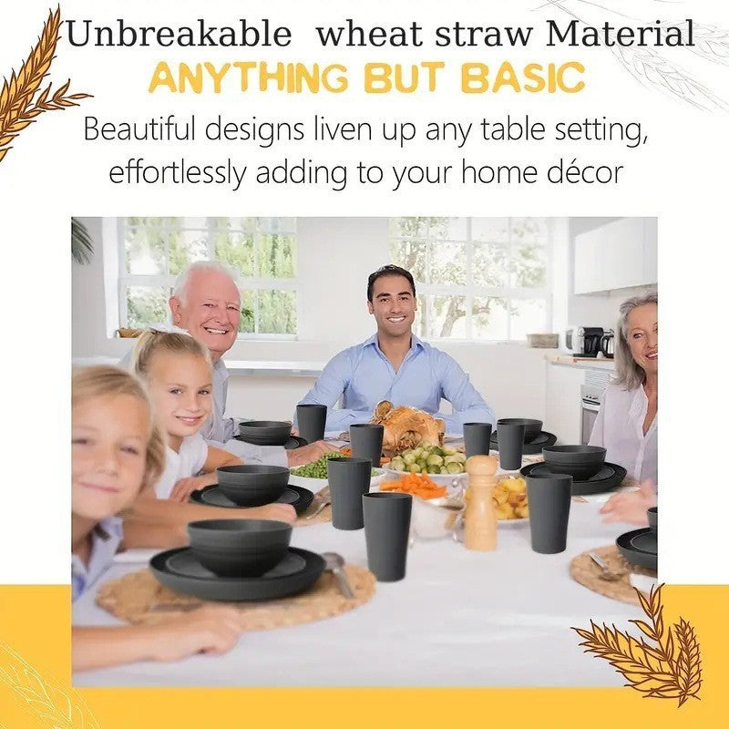 Bowl Dish Plate 16-piece Household Set