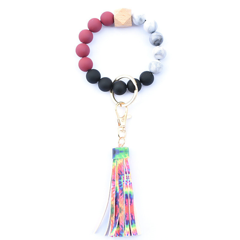 Creative Wooden Bead Bracelet Keychain ab519c96 2315 4cc4 8177 f9a25283af9f