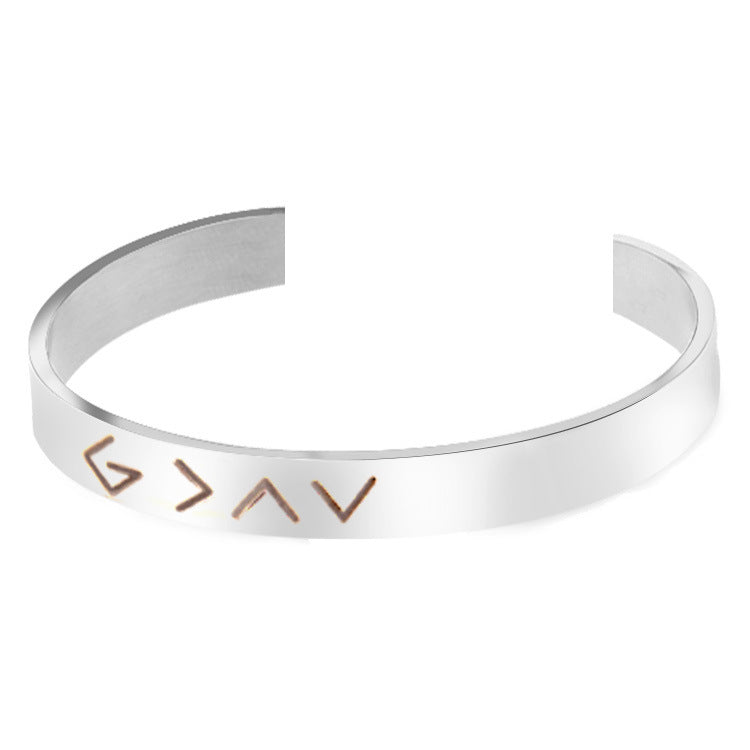 Women's Flat Head Character High Fashion Simple Stainless Steel Bracelet abbbf4b1 5325 4d64 9bdf a694f90ffe16