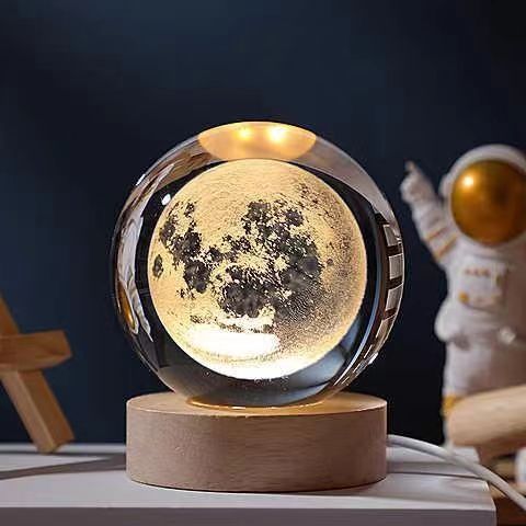 Crystal Ball 3D Inner Carved Solar System Glowing Night Lights Warm Bedside Light Festival And Kid Gift Night Lamp abc5e12a b