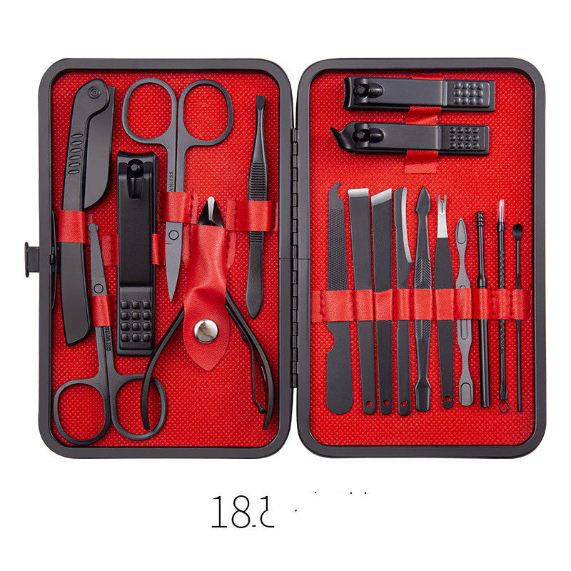 Professional Scissors Nail Clippers Set Ear Spoon Dead Skin Pliers Nail Cutting Pliers Pedicure Knife Nail Groove Trimmers ac