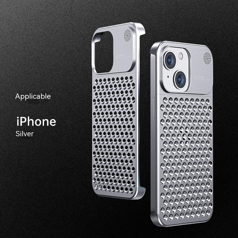 Aluminum Alloy Phone Case For 14 13 Pro Max Plus Hollow Heat Dissipation Anti-fall Full Body Shockproof Phone Cove ad5ea47c 5
