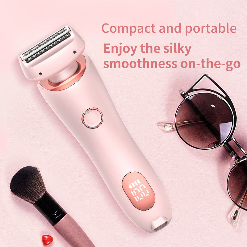 2 In 1 Hair Removal Epilator USB Rechargeable Trimmer Women Body Razor Face Leg Armpit Bikini Hand Pubic Shaver Hair Remover - HD Wireless Product #2