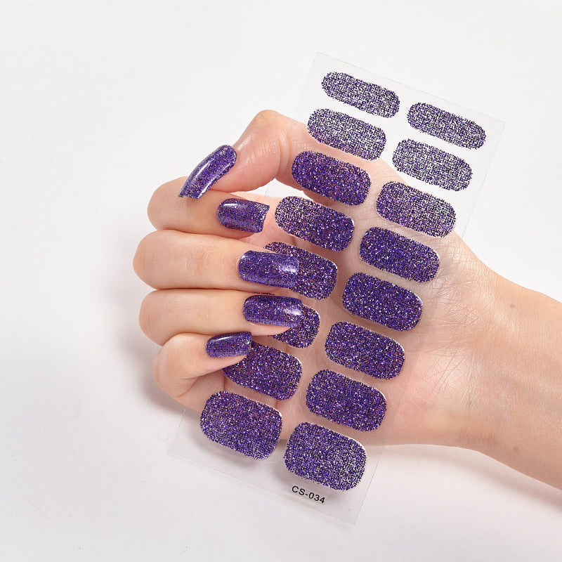 16 Small Stickers Gradient Glitter Nail Stickers - HD Wireless Product #7