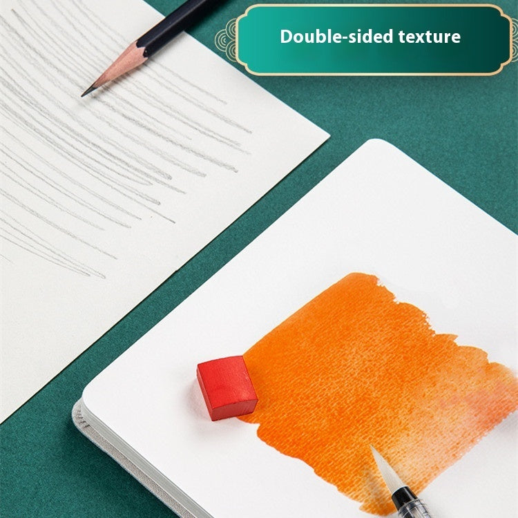 Feiluniao Watercolor Notebook Fabric Handmade Mini Portable Portable Character Sketch Hand Painted Graffiti Drawing Book - 图片 2
