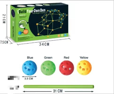 Children's Diy Bead Tent Fort Building Kit Toy Tent Building Blocks Tent Fight Tent ae2a88a2 9ba3 4d48 ab5b 9d1357d3d22a