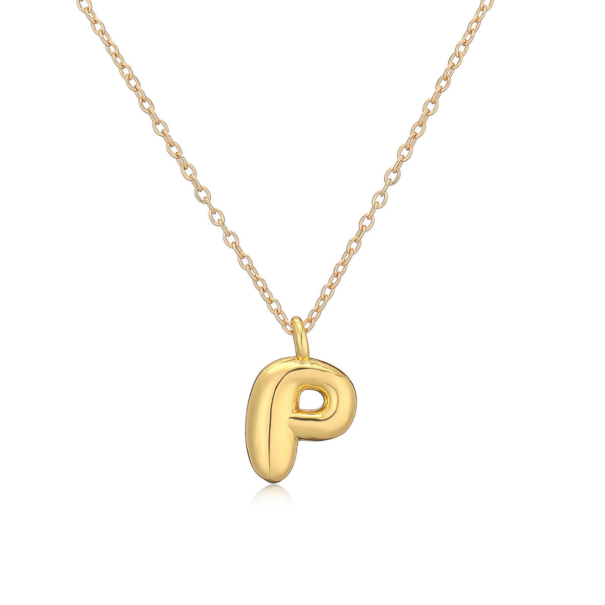 Copper Plated Gold 26 English Letters Pendant Necklace Niche Personality Clavicle Chain aeb43ebb e24e 4adc 8a44 699d266730de