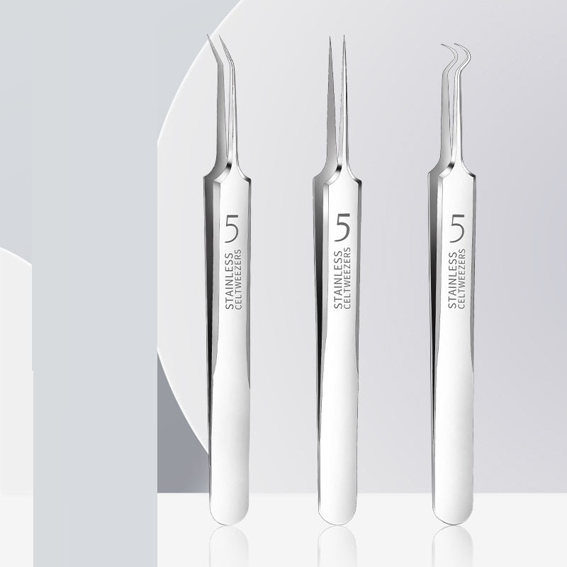 High Precision High Hardness Cell Tweezer Blackhead Removing Tweezers Stainless Steel Splinter Acne Clip No 5 Cell Tweezer ae