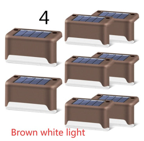 New Upgrade Waterproof LED Solar Fence Lamp Solar Deck Lights Solar Step Light Outdoor For Patio Stairs Garden Pathway Step Y