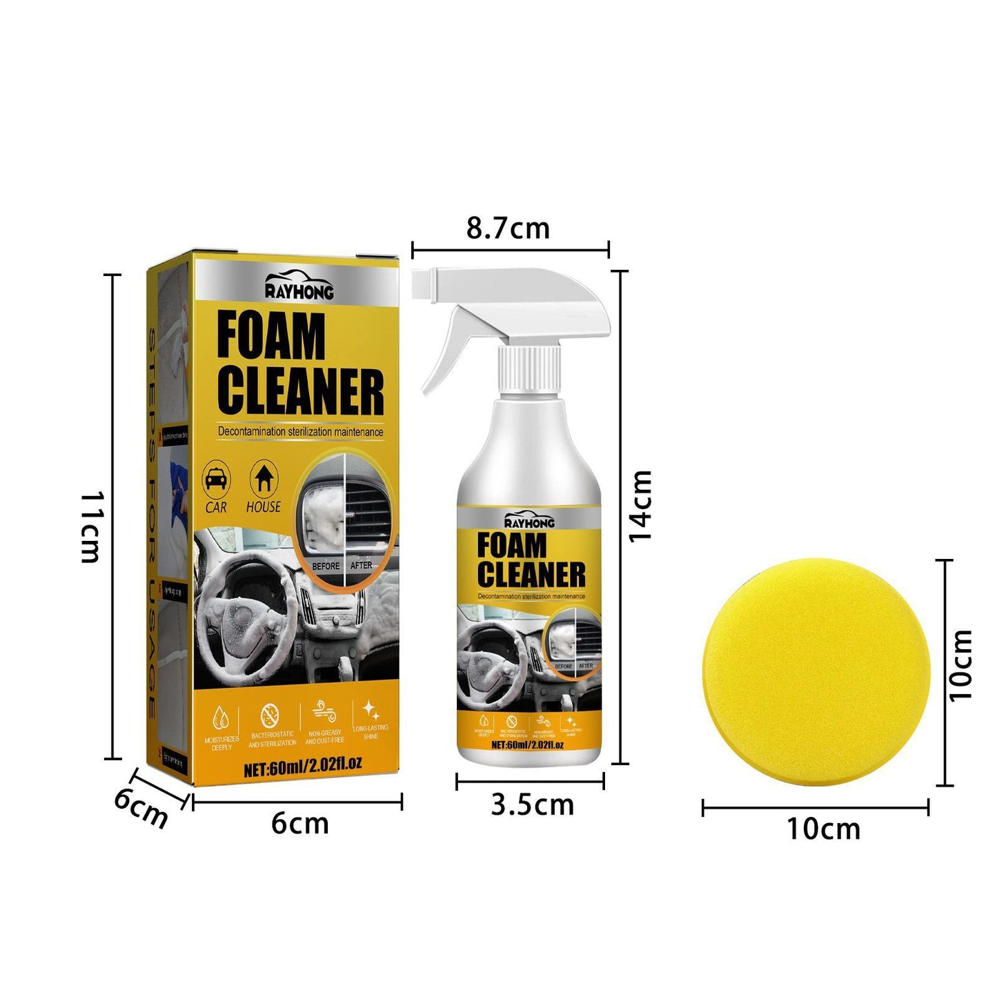 Car Interior Wash-free Decontamination Foamed Cleaner afab71e6 da7d 484e 9c05 dc4927a0c954