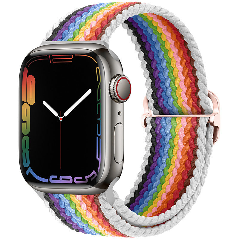 Double Loop Nylon Loop Woven Rainbow Watch Strap afc1a1eb d0a9 4e59 9c36 b3ffee98477d