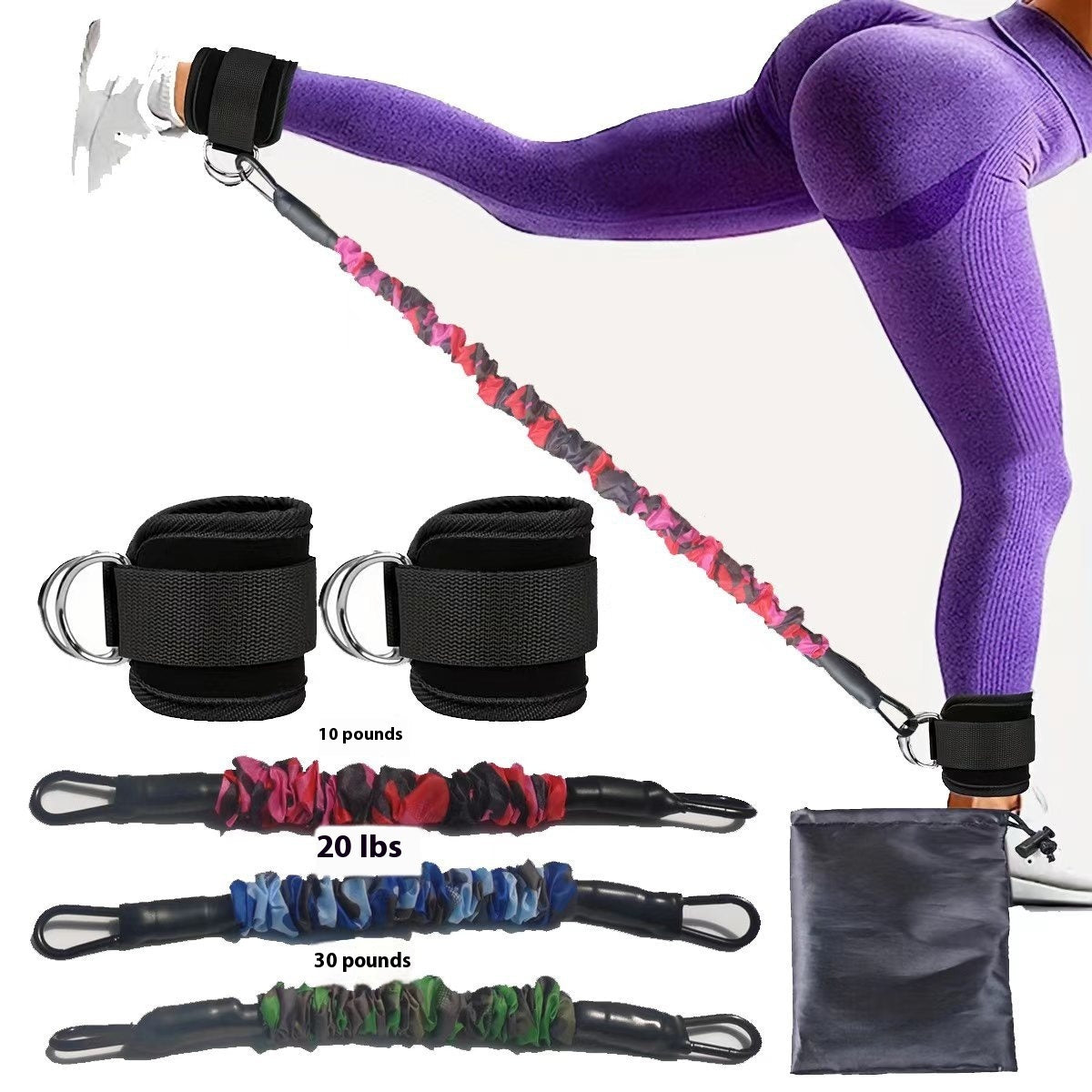 Ankle Strap Resistance Bands Hip Leg Strength Pull Rope Fitness Elastic Training Home Yoga Pilate Crossfit Workout Gym Equipm