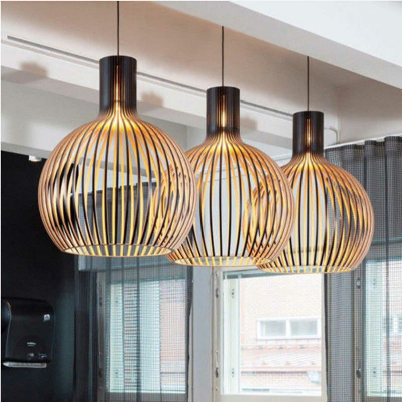 Retro Wooden Bird Cage Chandelier Living Room Bedroom Bedside Lamp b0ab802f 91e8 4aa4 b4d1 1d09faa01655