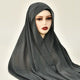 Lazy Chiffon Convenient Headscarf Magnetic Buckle Fixed Anti-drop Solid Color b0b3becf 68b4 4ecb 86c9 95edebbff31c