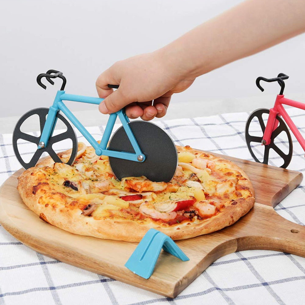 Pizza Cutter Stainless Steel Bicycle Shape Wheel Bike Roller Pizza Chopper Slicer Pizza Cutting Knife Kitchen Tools b0da42a0