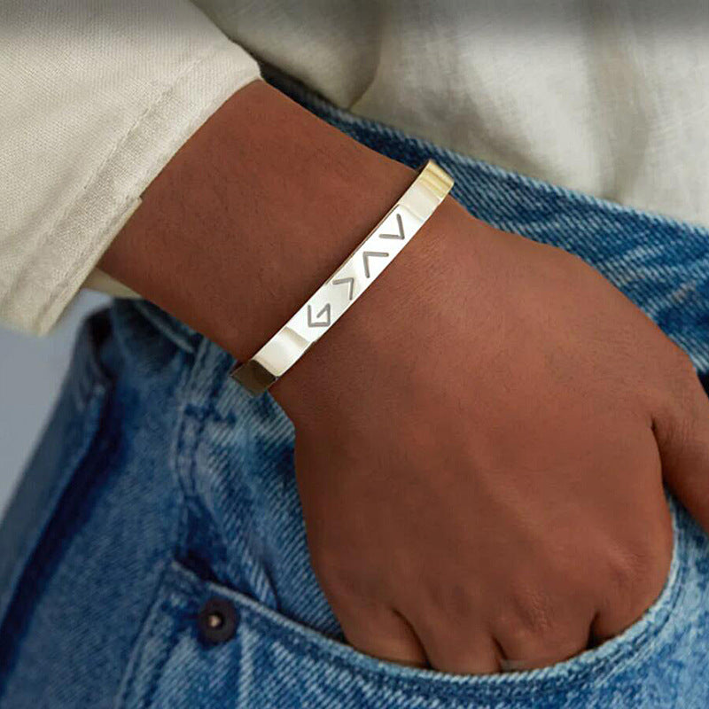 Women's Flat Head Character High Fashion Simple Stainless Steel Bracelet b0ead54f b6e2 42bf 97b8 2c157c3df21b