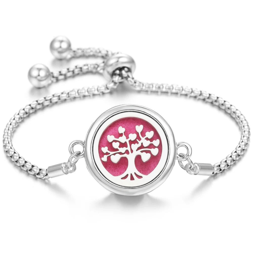 Lucky Tree Aromatherapy Oil Stainless Steel Alloy Bracelet b0f0380f c08a 48eb bcdb 2d8045e9d987