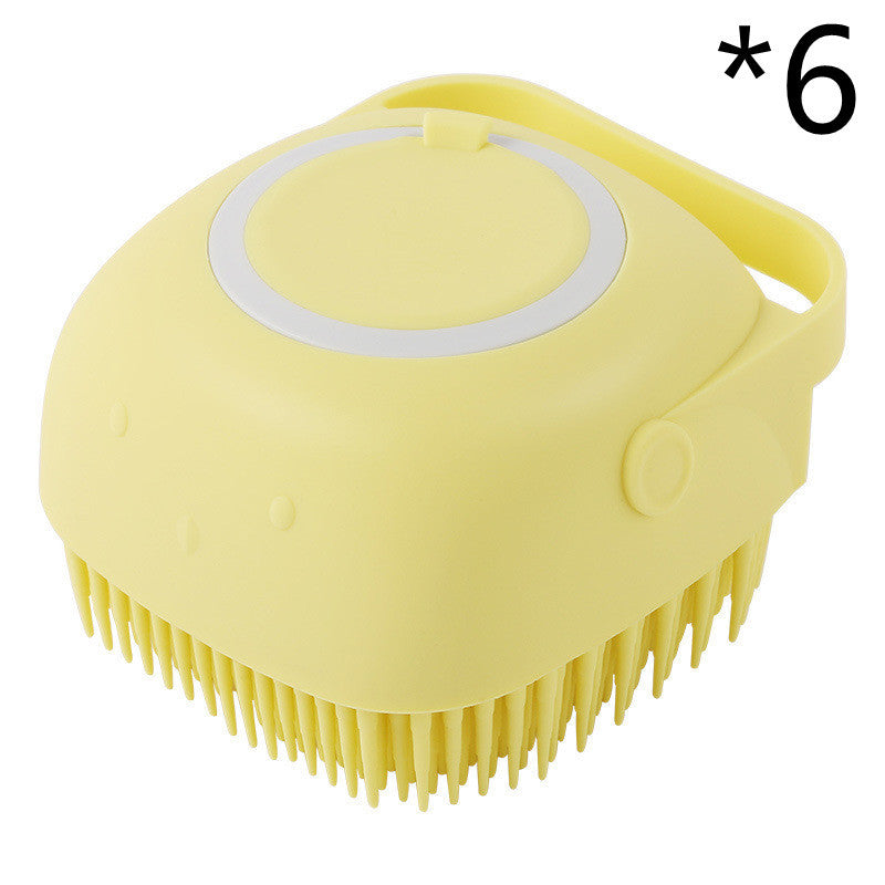 Silicone Dog Bath Massage Gloves Brush Pet Cat Bathroom Cleaning Tool Comb Brush For Dog Can Pour Shampoo Dog Grooming Suppli