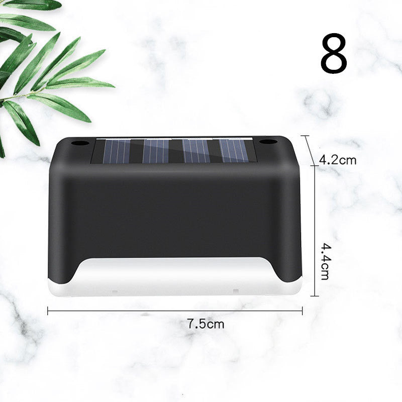 New Upgrade Waterproof LED Solar Fence Lamp Solar Deck Lights Solar Step Light Outdoor For Patio Stairs Garden Pathway Step Y
