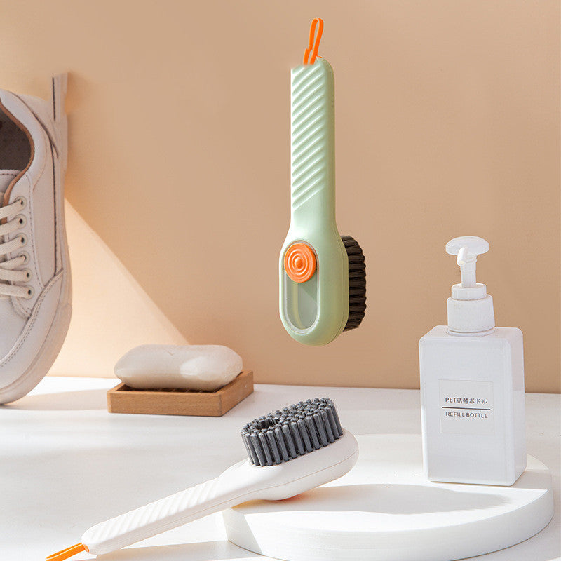 Multifunctional Soft-bristled Shoe Brush Long Handle Brush Automatic Liquid Adding Shoe Clothing Board Brush Cleaning Tool b1