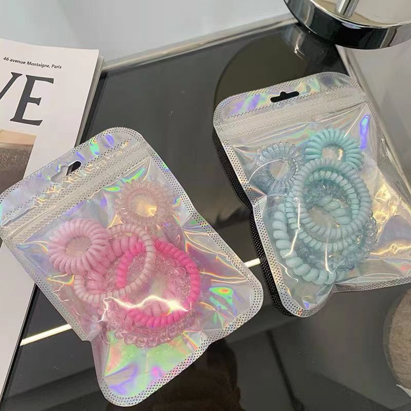 6-pack Internet Celebrity Dopamine Phone Line Hair Ring - HD Wireless Product #2