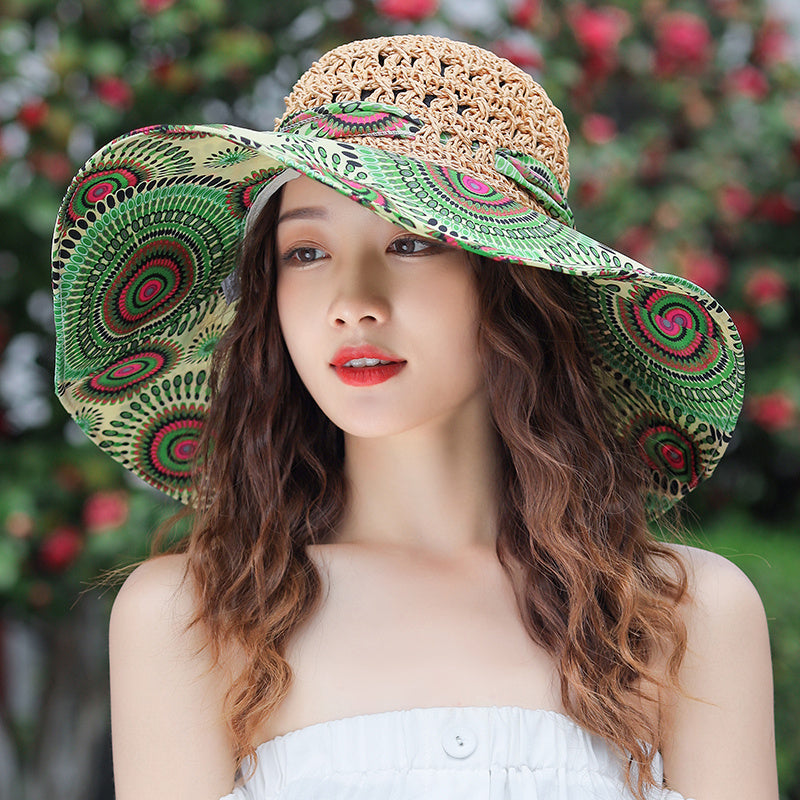 Women's Ethnic Style Outdoor Windproof Edge Sun Protection And Shading b24227af 55b6 408c abb2 78020481a21e