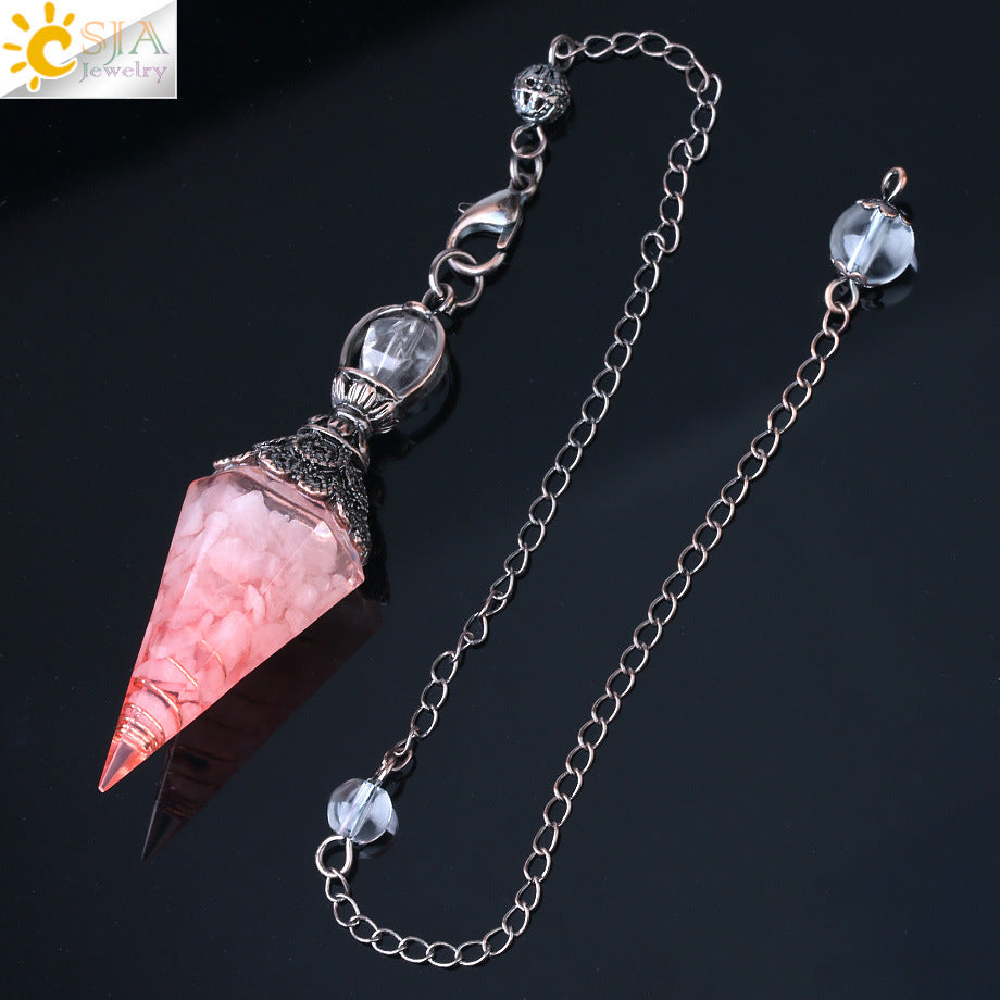 Colorful Crystal Pendulum Natural Gravel Pendant b266452f ea75 4e7d 9a0f 37d7bbe37c6a