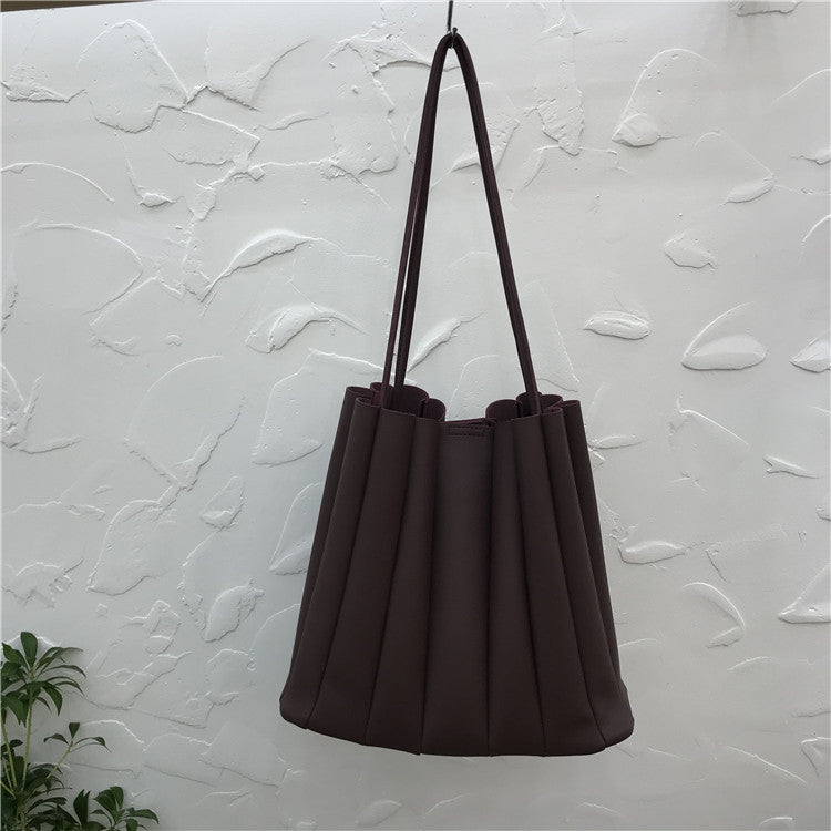 Color Series Pleated Simple Literary Handbag b35d5087 6761 492b 9089 60273a05e018