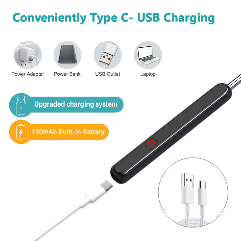 NE3 Ear Cleaner Otoscope Ear Wax Removal Tool With Camera LED Light Wireless Ear Endoscope Ear Cleaning Kit For I-phone b3cf0