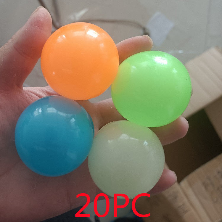 Luminous Sticky Ball Toys Sticky Wall Home Party Games Glow In The Dark Novelty Toys Decompression Squeeze Toy b429ef1e 8b5d