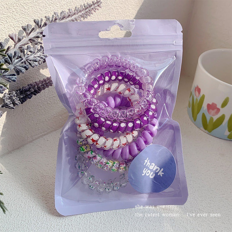 Telephone Wire Hair Ties Hair Rope Hair-binding High Elasticity Not Tight Hair b44c223e 47a1 4198 9924 3b87c3d9eead