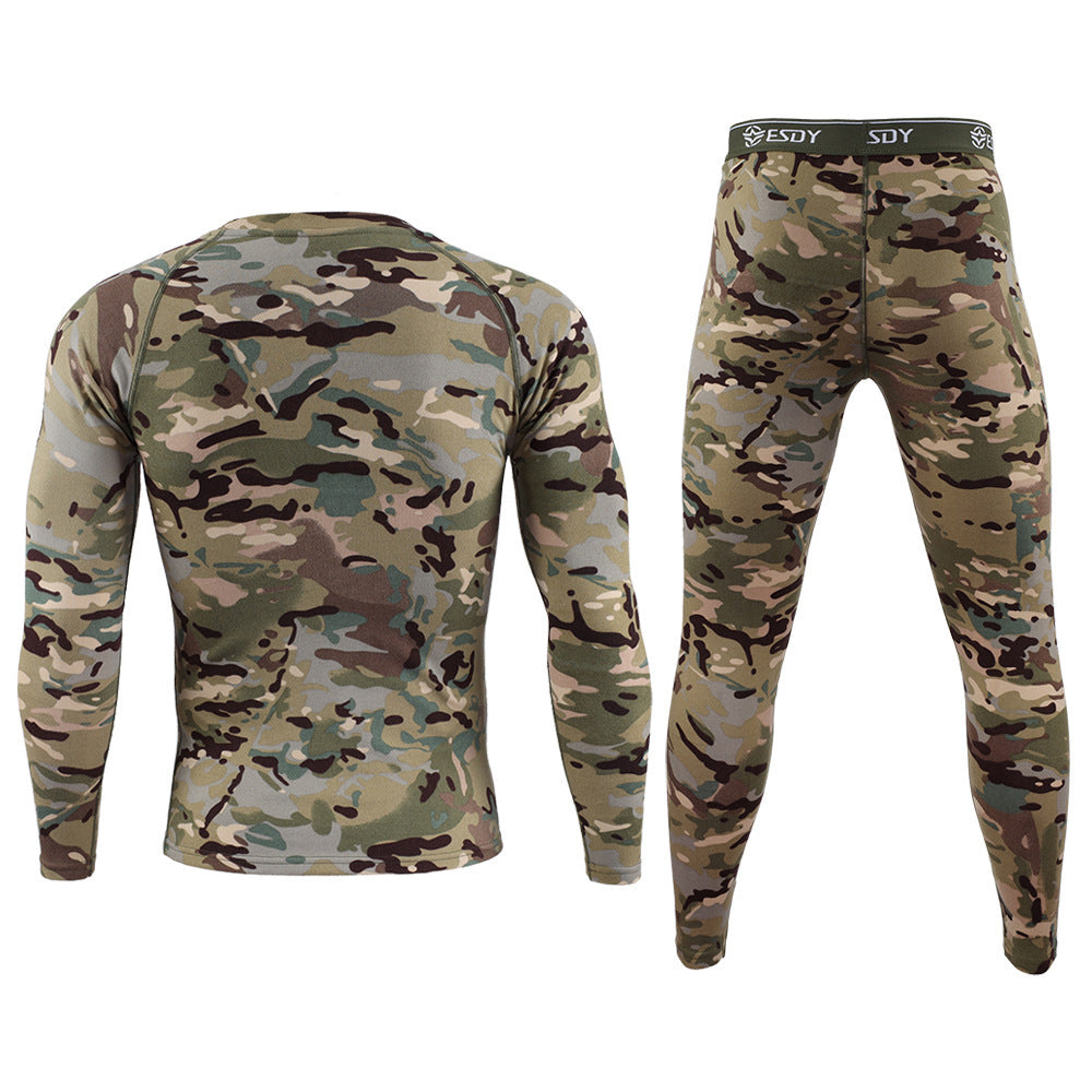 ESDY Men's Exercise Camouflage Dralon Thermal Underwear Suit b46a1a3e 4093 439e 8690 8000de58bd99