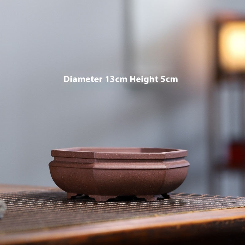 Yixing Purple Sand Small Flower Pot Stoneware Breathable b531c26e e5bd 4378 9c43 1ed09c650d45