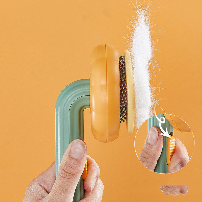 New Pet Cat Brush Hot Selling Hand-held Steel Wire Self-cleaning Comb Looper For Hair Removal b57b8d30 0aee 4859 a88b f46c13b